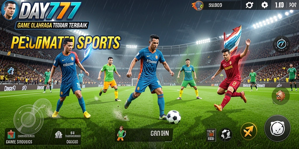 Tampilan gameplay DAY777 yang penuh aksi dalam olahraga.
