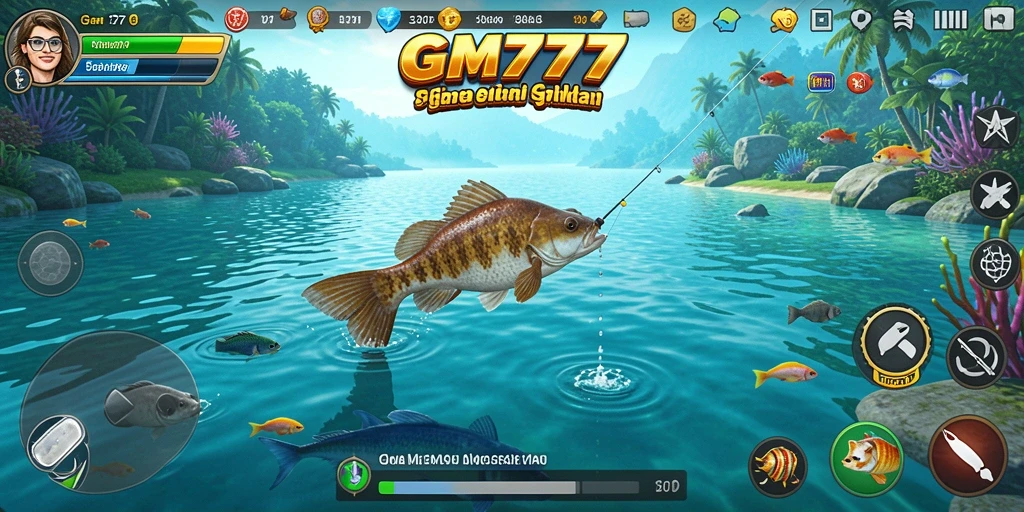 Menunjukkan gameplay memancing yang mendebarkan dan menarik.